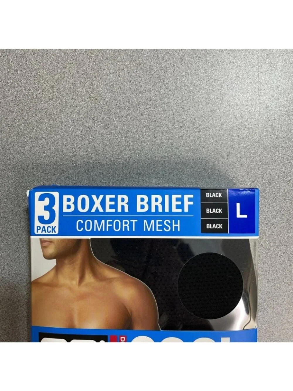 NWT 32 Degrees Cool Men's L 3-Pack Boxer Briefs Comfort Mesh Black C1386